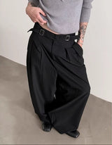 MODEFREAKのダブルバックルコリアンワイドスラックス mf3485の画像