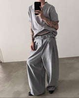 MODEFREAKのダブルバックルコリアンワイドスラックス mf3485の画像