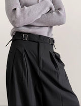 MODEFREAKのダブルバックルコリアンワイドスラックス mf3485の画像