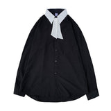 MODEFREAKの【最短即日発送】リボンカジュアルシャツ mf1878の画像