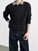 モードバイカラーポロニット mf3878 black