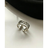 MODEFREAKのダブルチェーンシルバーリング mf0250の画像