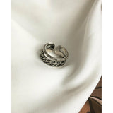 MODEFREAKのダブルチェーンシルバーリング mf0250の画像