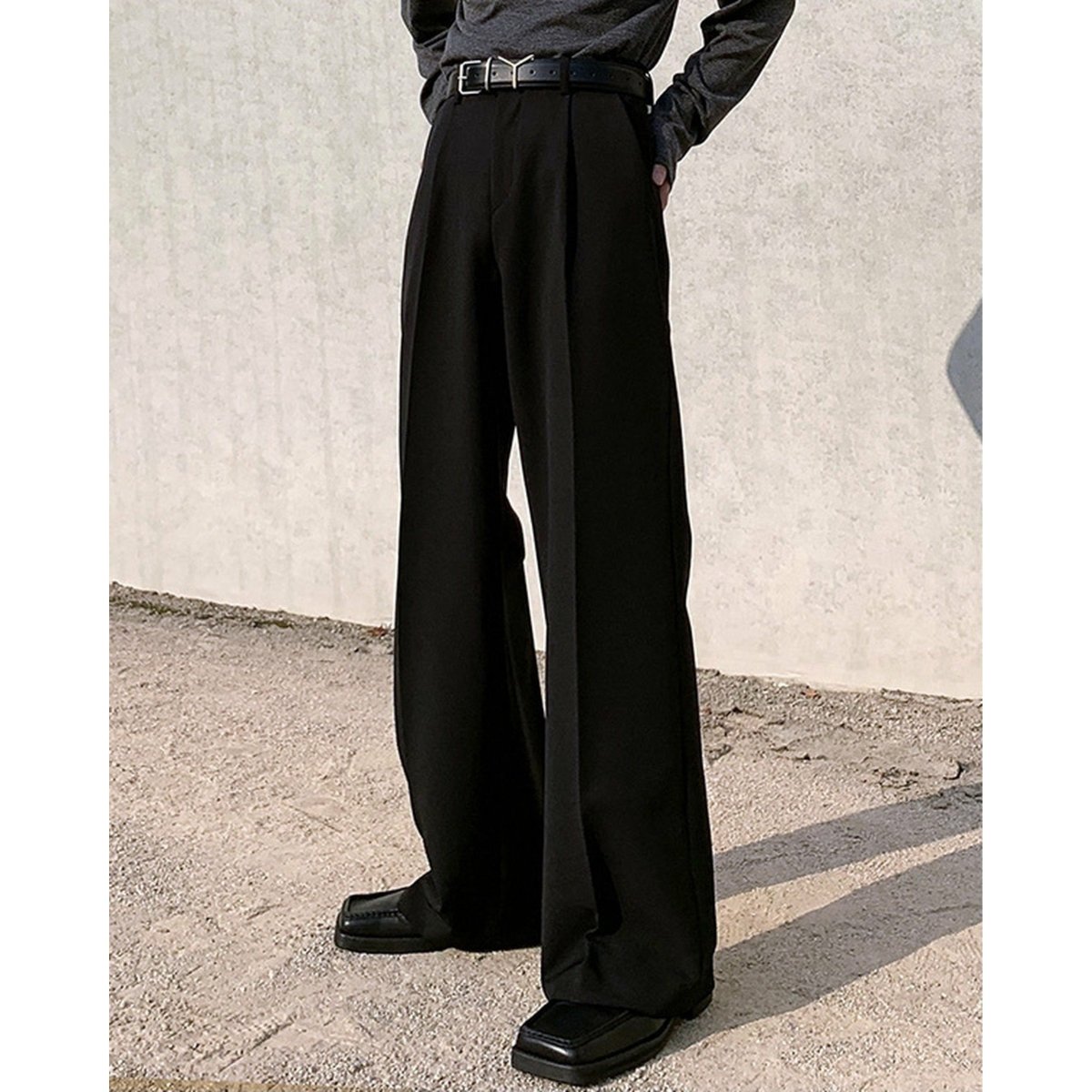MODEFREAKのハイウエストドレープスラックス mf0300の画像