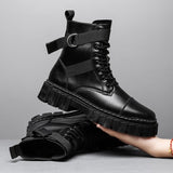 MODEFREAKのレザーレーズアップシューズ mf1281の画像