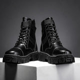 MODEFREAKのレザーレーズアップシューズ mf1281の画像