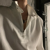 MODEFREAKのハイネックワッフルカットソー mf1305の画像