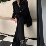 MODEFREAKのフレアモノトーンスラックス mf1410の画像