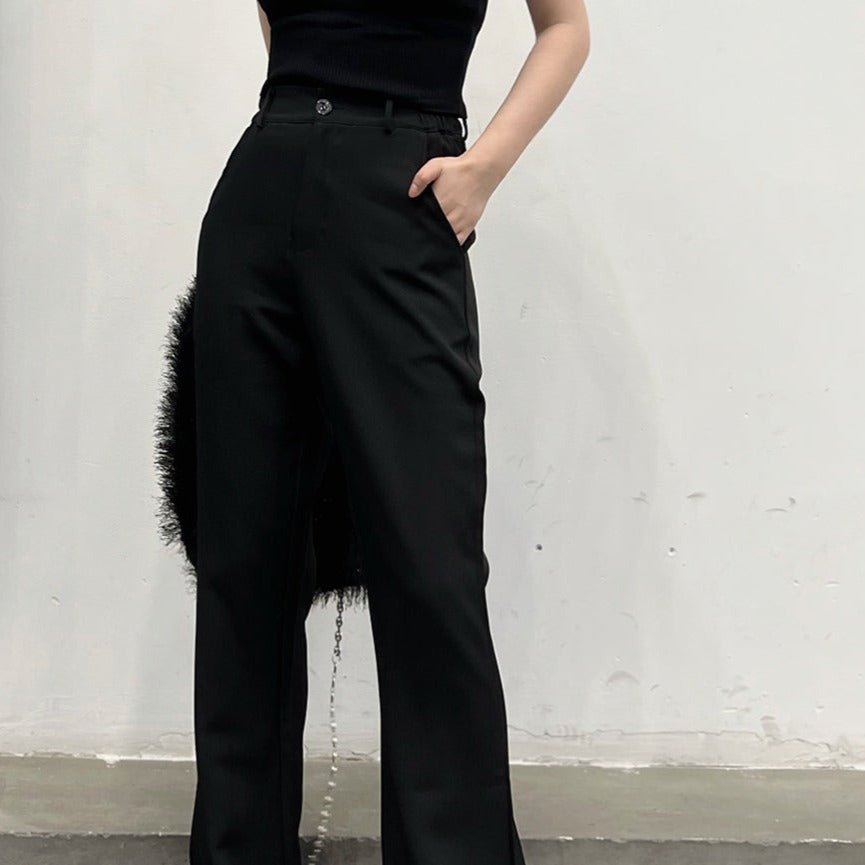 MODEFREAKのフレアモノトーンスラックス mf1410の画像