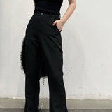 MODEFREAKのフレアモノトーンスラックス mf1410の画像