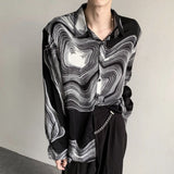 MODEFREAKのラインデザインモノトーンシャツ mf1476の画像