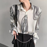 MODEFREAKのラインデザインモノトーンシャツ mf1476の画像