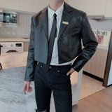 MODEFREAKのショートレザーモードジャケット mf1618の画像