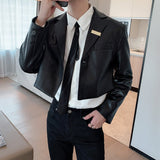 MODEFREAKのショートレザーモードジャケット mf1618の画像