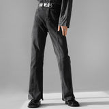 MODEFREAKのフレアスリットデニムパンツ mf1655の画像