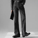 MODEFREAKのフレアスリットデニムパンツ mf1655の画像