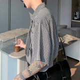 MODEFREAKのボウタイ千鳥柄シャツ mf1717の画像