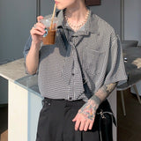 MODEFREAKのボウタイ千鳥柄シャツ mf1717の画像