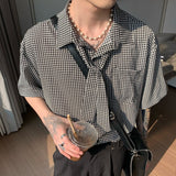 MODEFREAKのボウタイ千鳥柄シャツ mf1717の画像