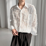 MODEFREAKのシースルーニュアンスシャツ mf1733の画像