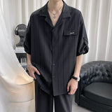 MODEFREAKのワンポイントストライプルーズシャツ mf1804の画像