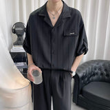 MODEFREAKのワンポイントストライプルーズシャツ mf1804の画像