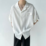 MODEFREAKのワンポイントストライプルーズシャツ mf1804の画像