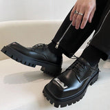 MODEFREAKのレザースクエア厚底シューズ mf1838の画像4