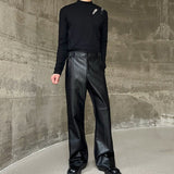 MODEFREAKのレザーラインモードスラックス mf1952の画像