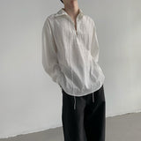 MODEFREAKのレースアップストライプシャツ mf2024の画像