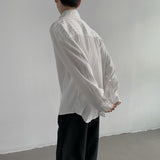 MODEFREAKのレースアップストライプシャツ mf2024の画像