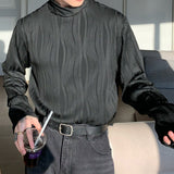 MODEFREAKの【最短即日発送】ハイネックウェーブモノトーンカットソー mf2059の画像