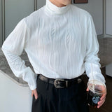 MODEFREAKの【最短即日発送】ハイネックウェーブモノトーンカットソー mf2059の画像