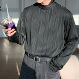 MODEFREAKの【最短即日発送】ハイネックウェーブモノトーンカットソー mf2059の画像