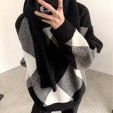 MODEFREAKのルーズチェックニットトップス mf2113の画像