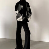 MODEFREAKのルーズチェックニットトップス mf2113の画像