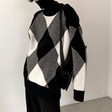 MODEFREAKのルーズチェックニットトップス mf2113の画像