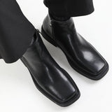 MODEFREAKのトゥースクエアーレザーブーツ mf2188の画像