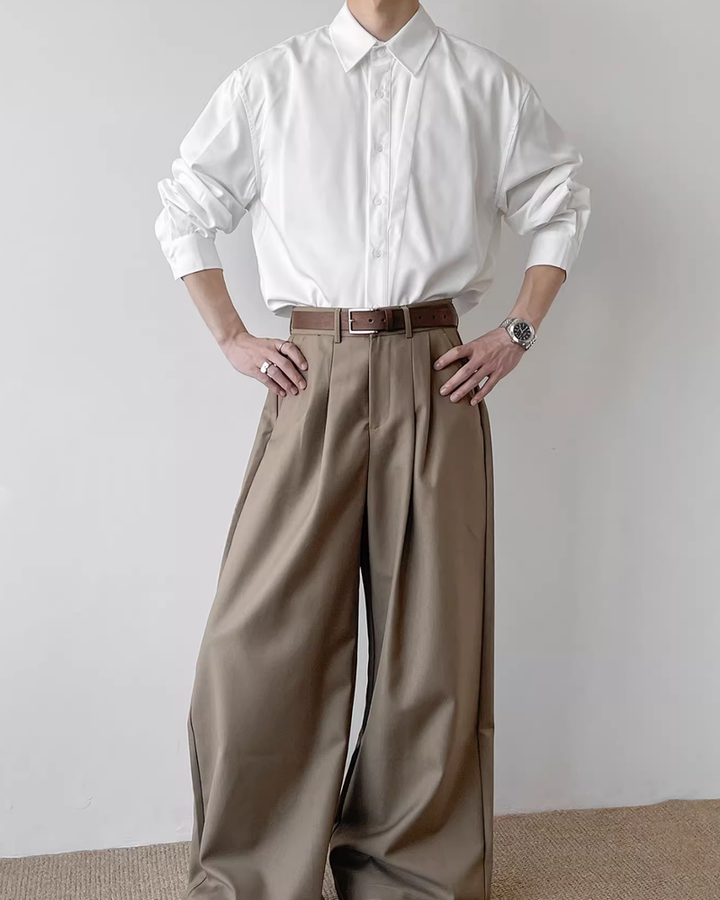 【11.26新作】レイヤーデザインコリアンシャツ mf3591