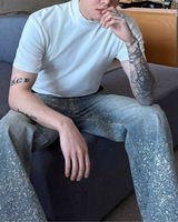 모드 하이넥 블로킹 티셔츠 mf3684 