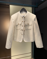 【11.19新作】シンプルモードツイードジャケット mf3587