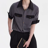 스트라이프 타이 디자인 코리안 셔츠 mf3627 