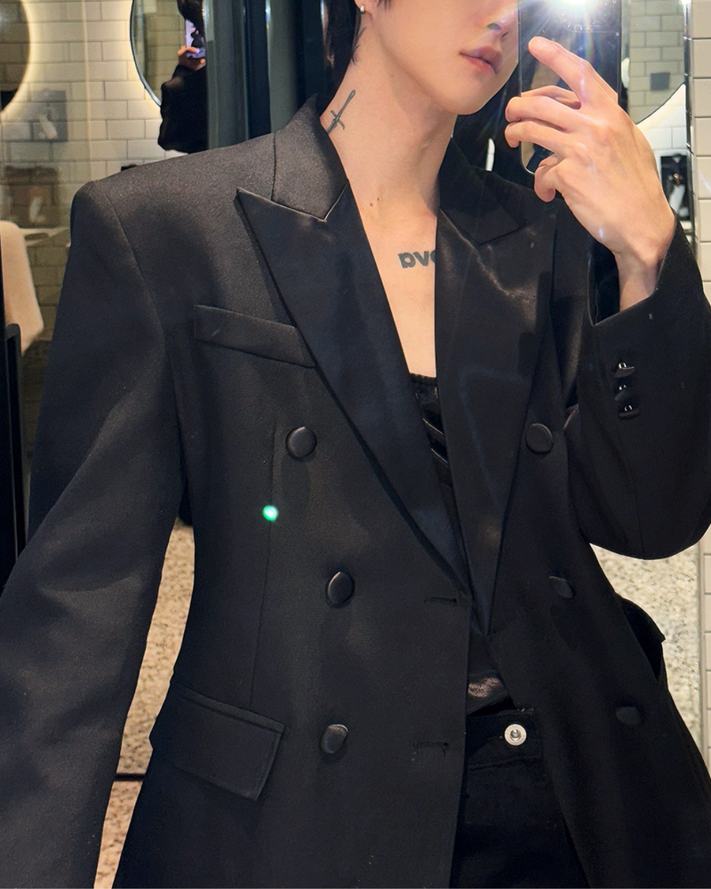 【10.31新作】サテンカラーモードクラシカルジャケット mf3571