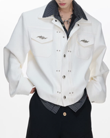 【2.13新作】ツーピースメタルボタンモードジャケット mf3665