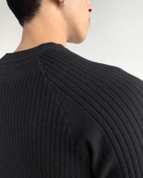 【12.5新作】ハイネックスリムフィットニットトップス mf3605