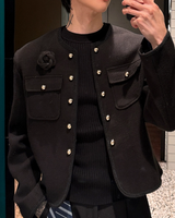 【11.19新作】シンプルモードツイードジャケット mf3587