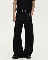 Double-breasted high-waisted pants mf3625
