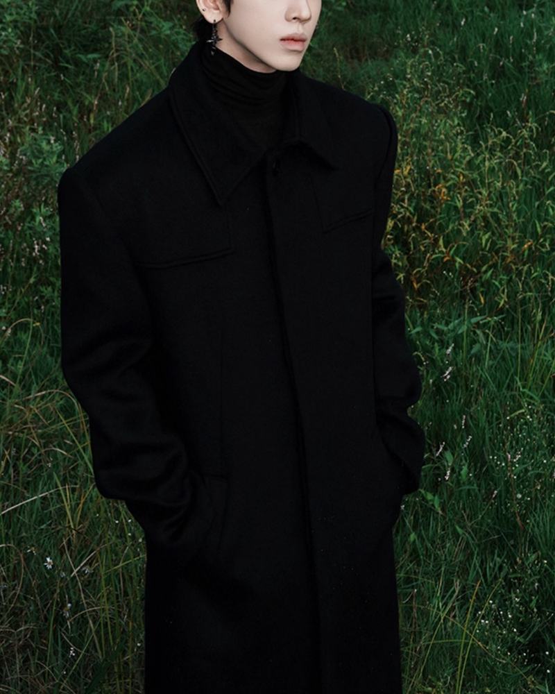 【11.21新作】ウール50%モードロングコート mf3590