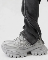 Split-toe mode leather boots mf3636