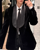 【11.12新作】スウェードサテンカラークラシカルジャケット mf3575